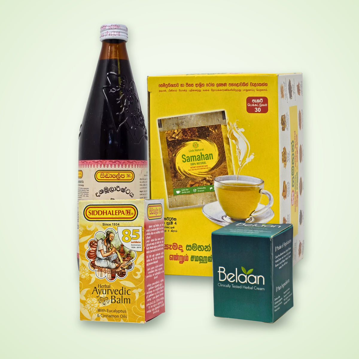 Siddhalepa balm and Dashmularishta, Link Natural Samahan and Belaan herbal cream