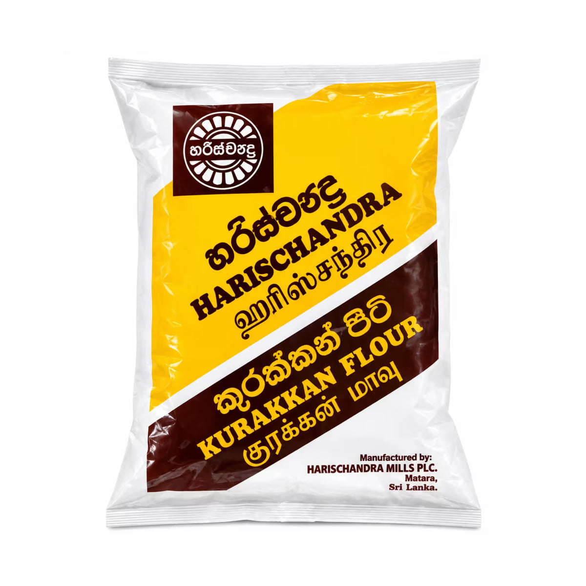Harischandra Kurakkan Flour 400 g pouch, Sri Lankan finger millet flour, front of pack
