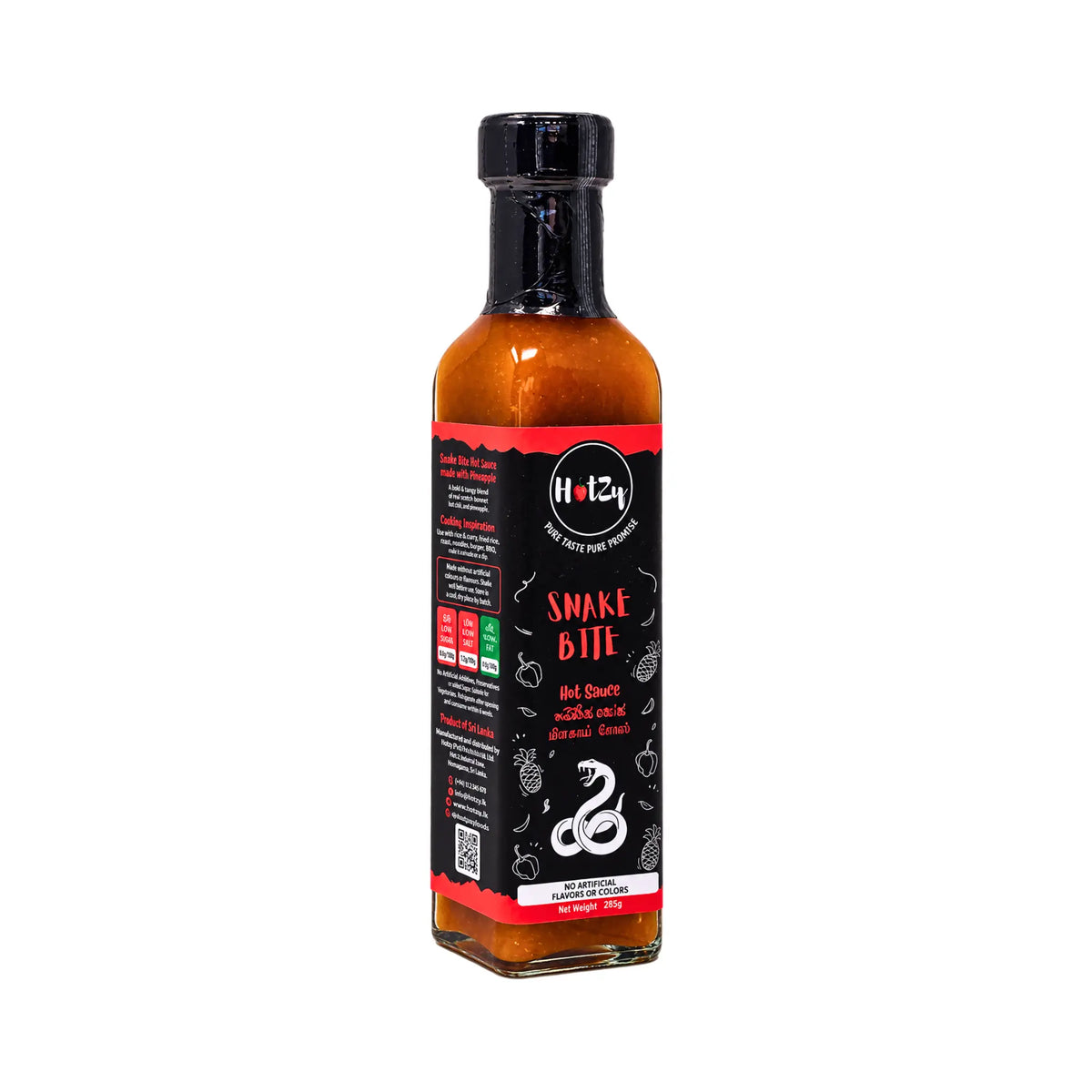 Hotzy Snake Bite pineapple hot sauce 285g glass bottle
