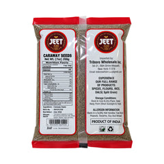 JEET Caraway Seeds pouch back with Nutrition Facts, ingredients and importer details