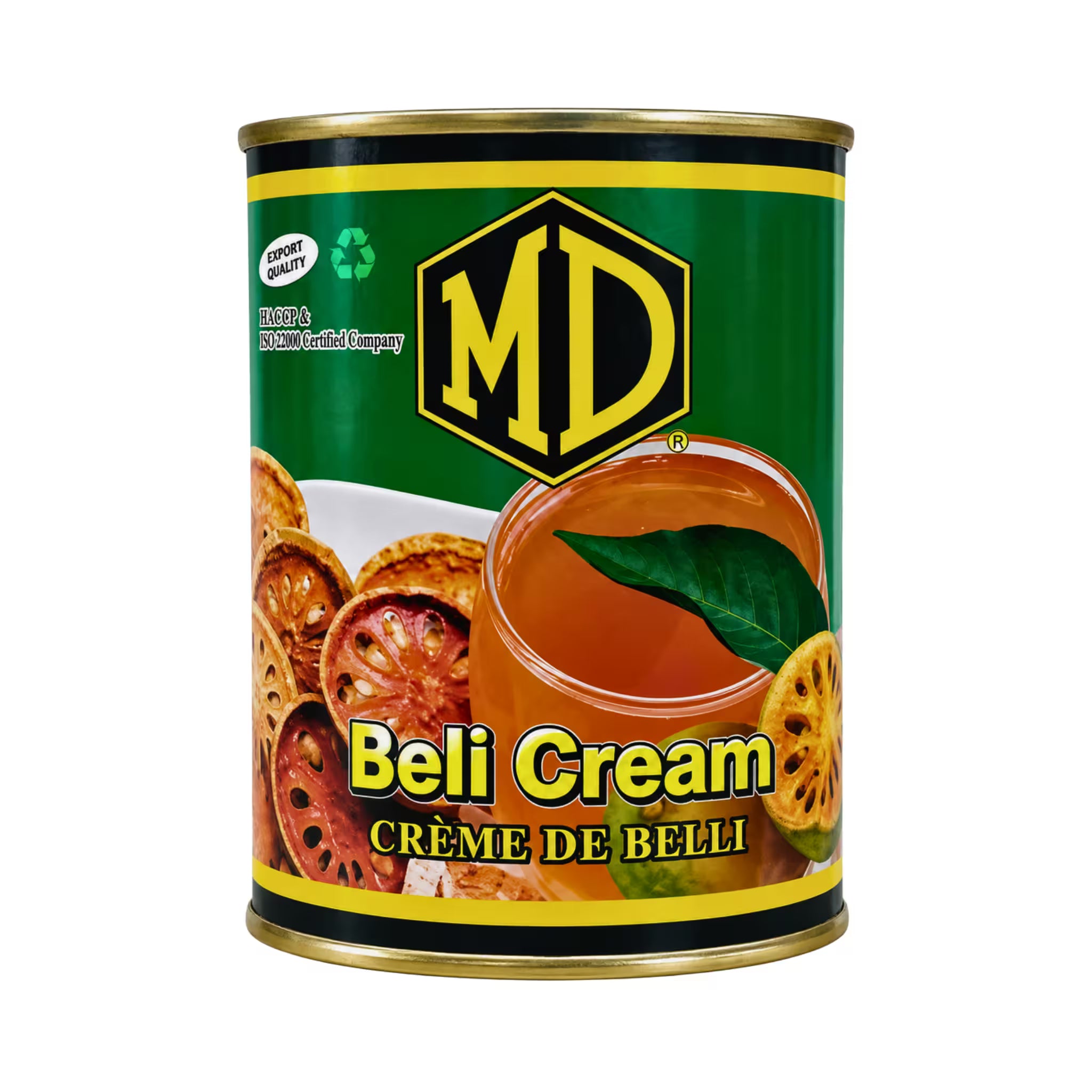 MD Beli Cream 650 g can, Sri Lankan beli (wood apple) fruit pulp cream, front label