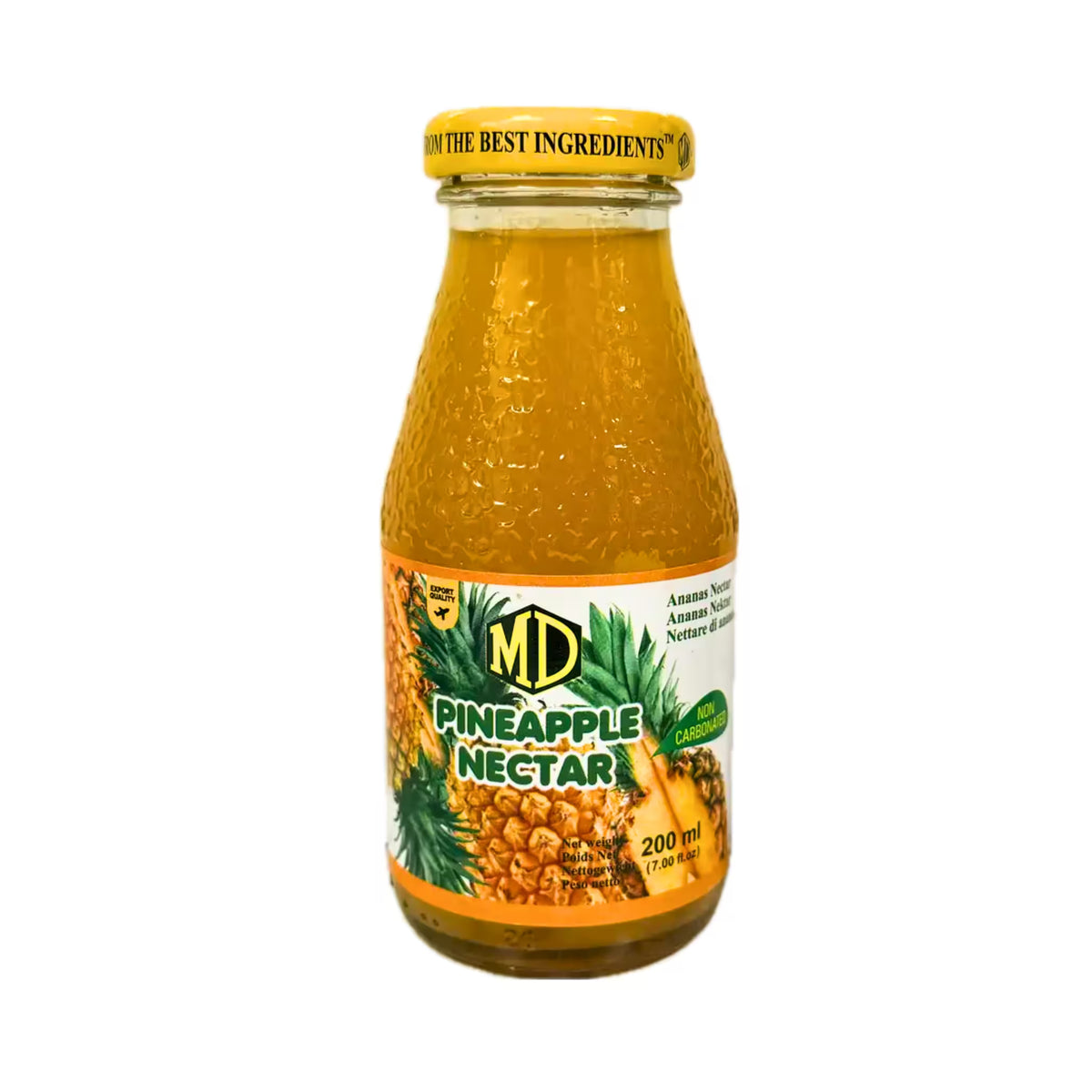 MD Pineapple Nectar, 200ml — MD Sri Lankan grocery, front of bottle