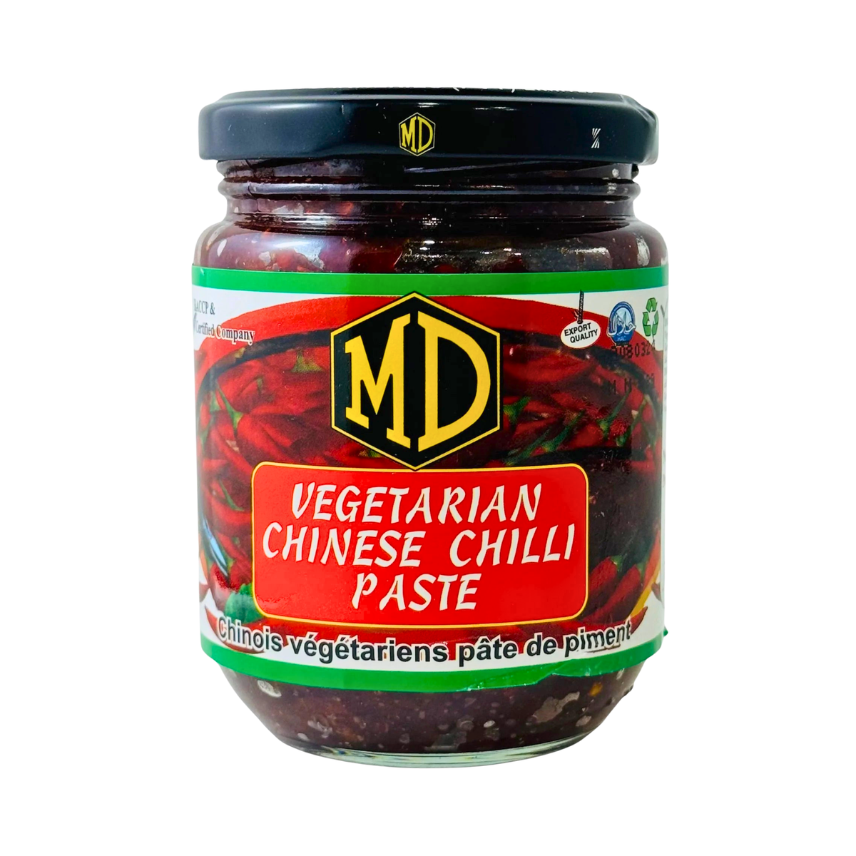 MD Vegetarian Chinese Chilli Paste, 270g — MD Sri Lankan grocery, front of jar
