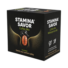 Stamina Savor Thai Herbal Coffee Mix box, front and side