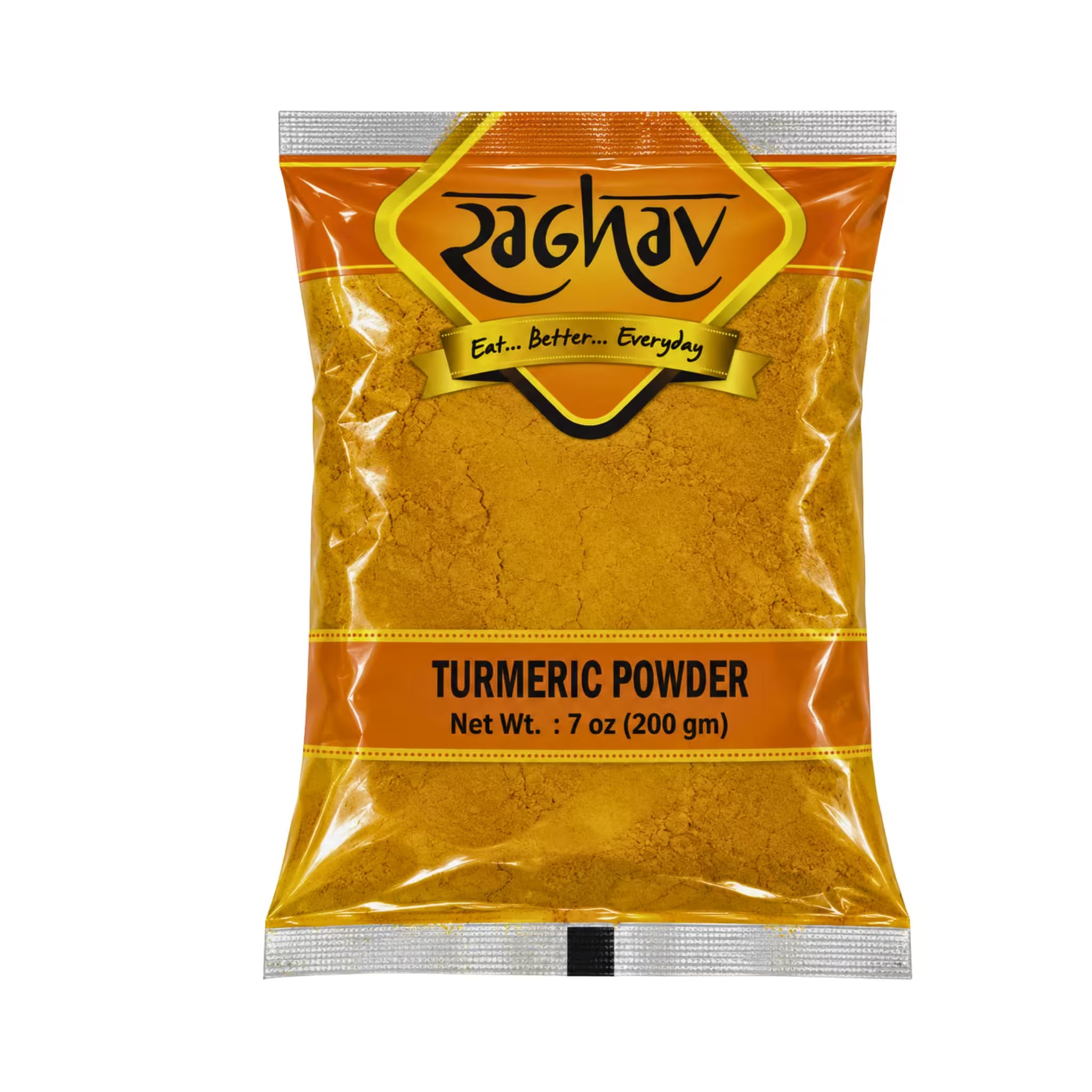 RAGHAV Turmeric Powder 200 g pouch — front of pack