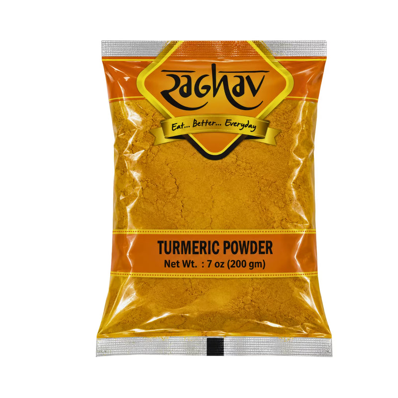 RAGHAV Turmeric Powder 200 g pouch — front of pack