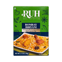 RUH Bombay Biryani Seasoning Mix 60g green box, front