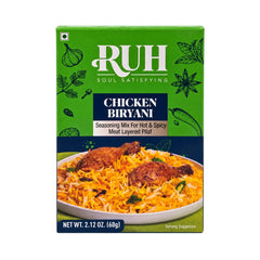 RUH Chicken Biryani Seasoning Mix 60g green box, front
